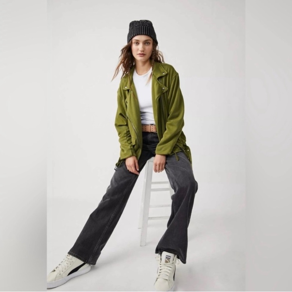 Free People Rebel Knit Moto Jacket